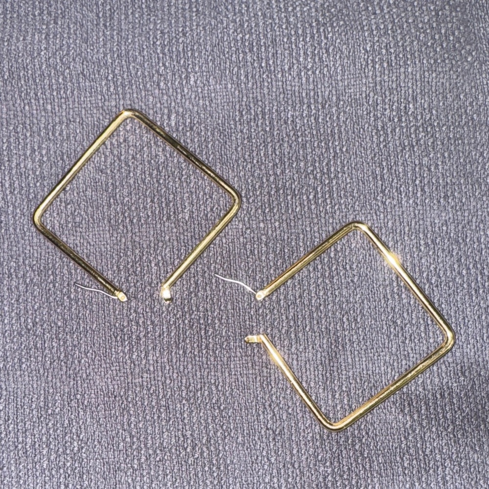 Gold Square Hoop Earrings uncommon James